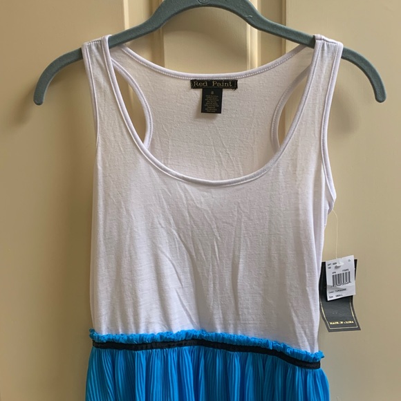 🌈 Red Paint Summer hi-lo style dress - Picture 2 of 6